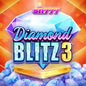 Interface do jogo de slot Diamond Blitz 3 com símbolos clássicos e Wilds em destaque.